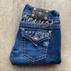 Miss Me | Bejeweled Denim Bootcut Jeans 26
